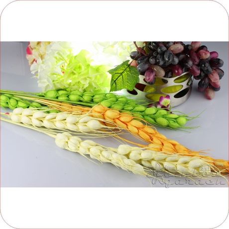 仿真假 大麦 穗花 黄绿橙金色 塑料假花 干花装