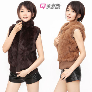 淘宝网亲衣格兔毛<em>皮草马甲</em>背心<em>外套</em>短款马夹海