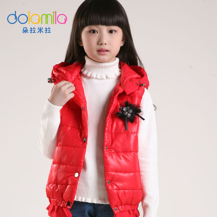 2013<em>秋冬</em>新款中大童<em>女童棉马甲背心</em>儿童马夹