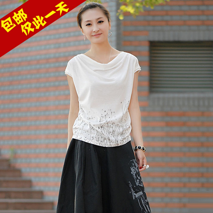包邮正品<em>女装2014新款 哥弟</em>声雨竹版白色时尚