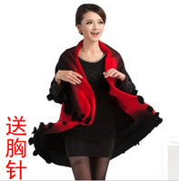 春秋<em>女毛衣</em>外套<em>中老年</em>妈妈大码披肩披风斗篷针