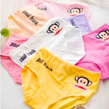 花开<em>味道</em>大嘴猴卡通6条包邮<em>少女内裤</em>中腰全棉