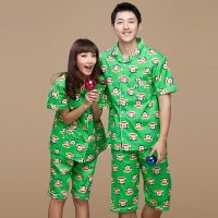 2014<em>夏季新款</em>纯棉布卡通<em>情侣睡衣</em>家居服<em>长袖</em>