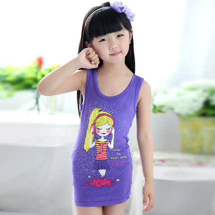 KMA女童小背心 女童吊带 儿童长款打底背心裙 修身长款蝴蝶结背心 - 如意淘