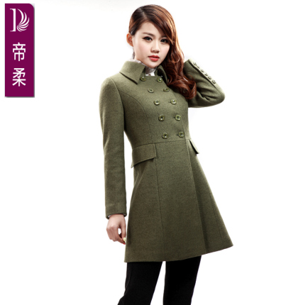 品牌<em>女装</em>专柜正品2013秋冬装<em>羊毛</em>呢子<em>大衣</em> 女