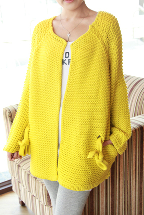 Mix SUGAR 复古秋冬棒针手工<em>编织中长款</em>宽松