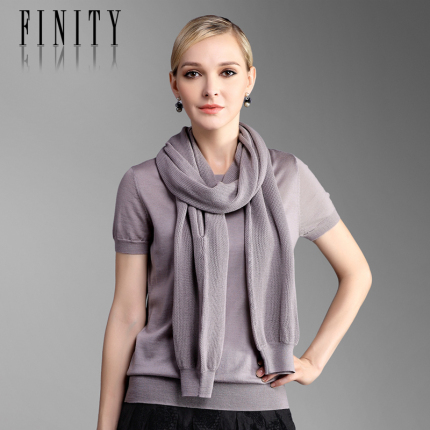 反季清仓菲妮迪女装正品 春装新款 时尚圆领短