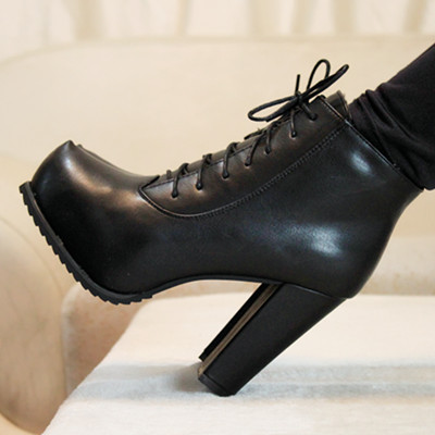 2013冬季新款女鞋单鞋高跟鞋高跟靴欧美女短
