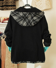 清仓!Exmol 欧美 柏百丽 拼格 连帽 外套 有大码