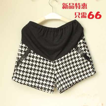 时尚<em>孕妇短裤秋冬</em> 孕妇打底短裤<em>毛呢</em>靴裤 孕裤