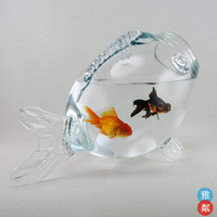 超白乌龟缸-白透明玻璃花瓶创意鱼缸5折!玻璃