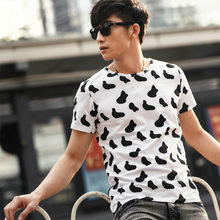 森马版<em>2014</em>夏装男T恤男士短袖t恤奶牛斑点韩