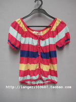 蔻风格 通勤甜美淑女花朵扣大蝴蝶结<em>针织衫开</em>