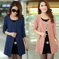 014新款春装正品代购中长款毛衣<em>女羊绒开衫</em>外