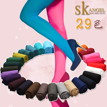 SK纯美哑光不透肉 天鹅绒彩色100D糖果色结