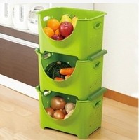 料叠加储物箱厨房蔬菜-理盒蔬菜储物果蔬筐框
