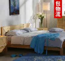 喜梦宝简约线条实木床