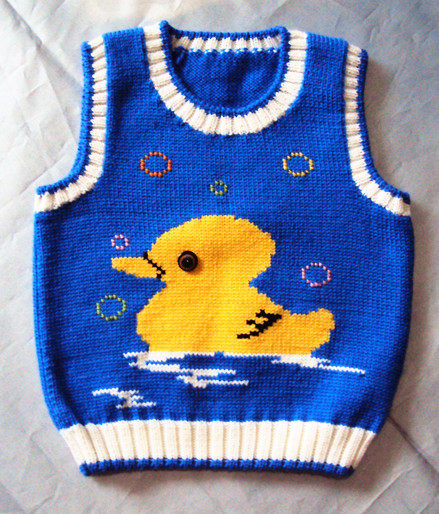 马夹<em>毛衣背心</em>纯手工编织1-2岁<em>儿童</em>宝宝毛背心