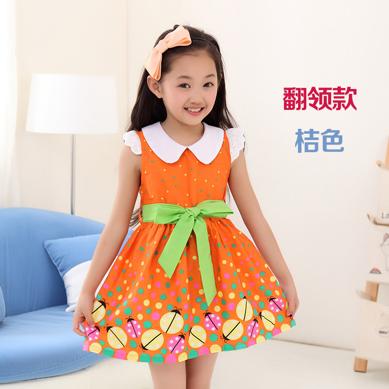 童装 2014新款夏装<em>女童短袖连衣裙</em>夏季女孩韩