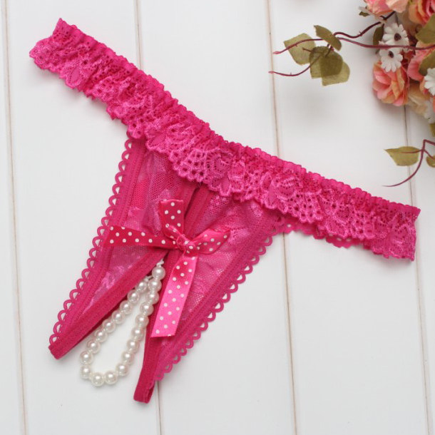 3条包邮 高档<em>珠珠</em>透明蕾丝<em>开档</em>免脱女士性感内