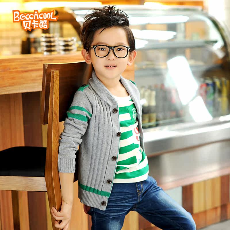 <em>儿童毛衣</em>男童秋装<em>男装</em>针织衫<em>开衫</em>韩版中童大童