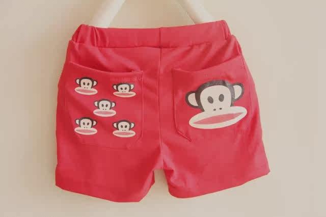 夏装2013儿童韩版新款男童女童<em>宝宝大嘴猴</em>短