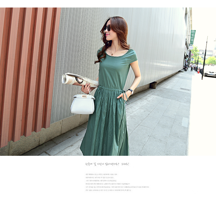 Mssefn2015夏装新款韩版女装文艺棉麻连衣裙256
