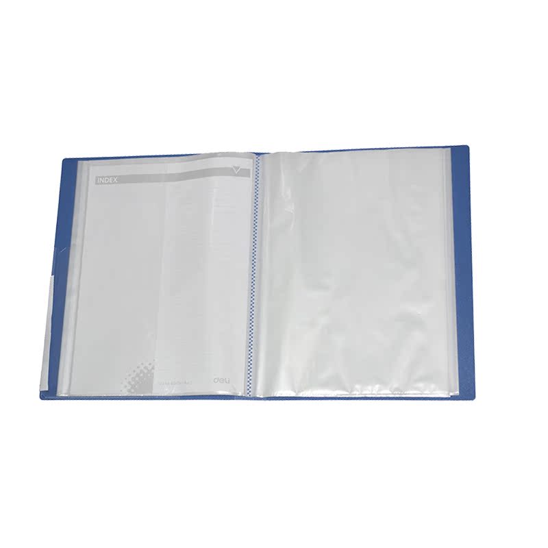 【得力5060资料册A4资料册插袋文件夹 60页进