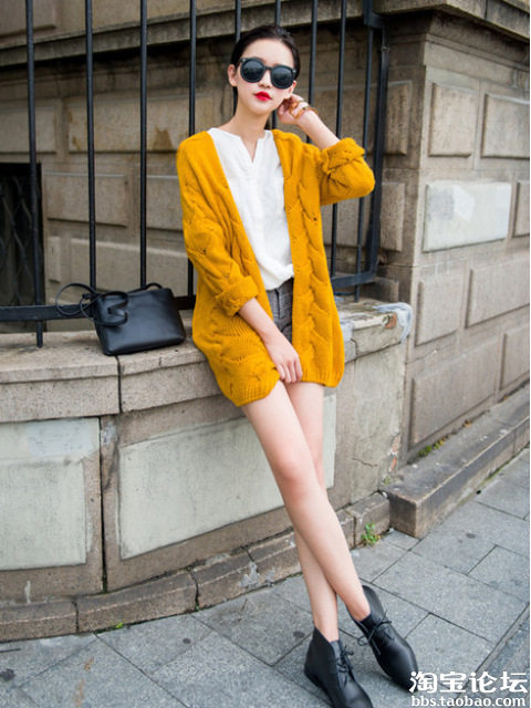 春季<em>穿什么</em>,<em>毛衣</em>外套<em>配</em>裙子,针织<em>开衫</em>怎么搭出