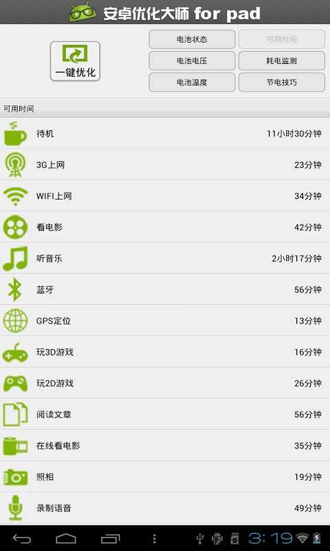 【免費工具App】安卓优化大师（for pad）版-APP點子