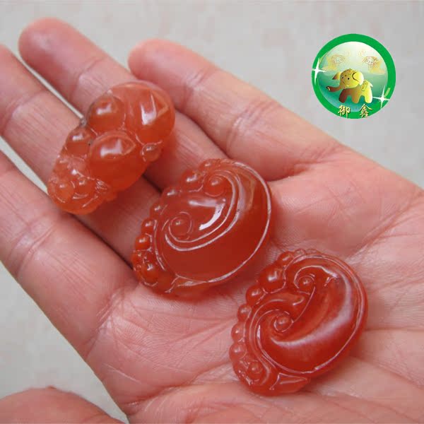 正宗南红玛瑙川料福寿如意,叶子,佛手,滴水吊坠批发,琼玉上新