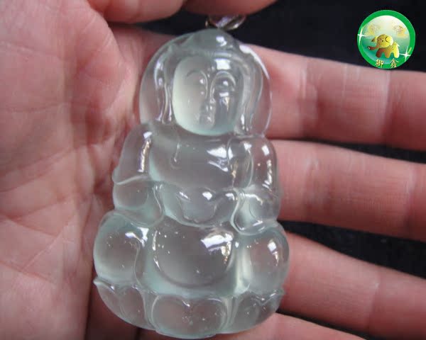 【正宗缅甸老坑种翡翠藏品级别晴水强荧光玻璃