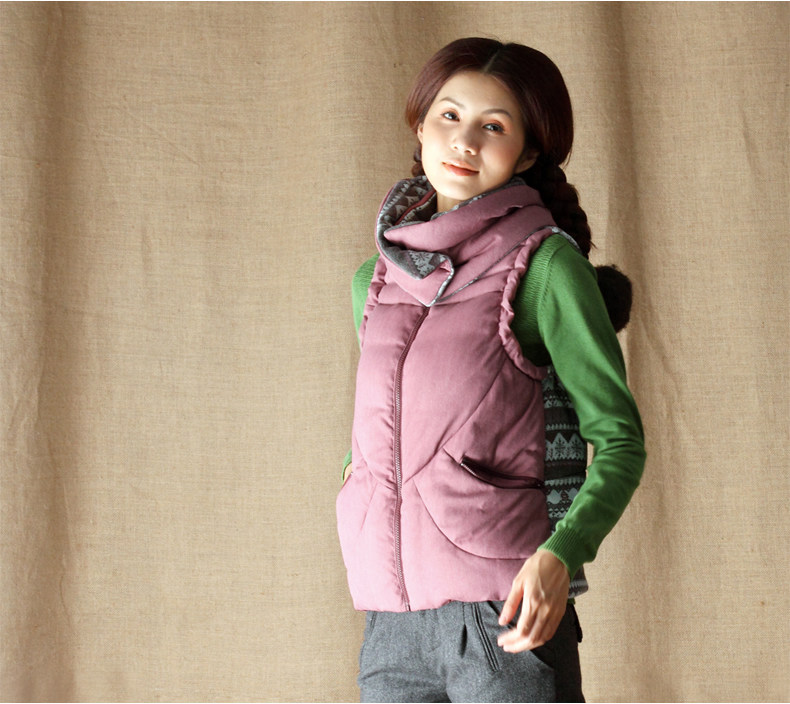 <em>茵曼</em>INMAN女装专场浅玫红色气质时尚羽绒马