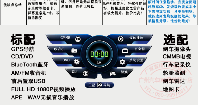 Мультимедийная система с GPS Car audio/visual DVD 1080P APE 10 EQ 5.1 Мультимедийная система с GPS Car audio/visual DVD 1080P APE 10 EQ 5.1