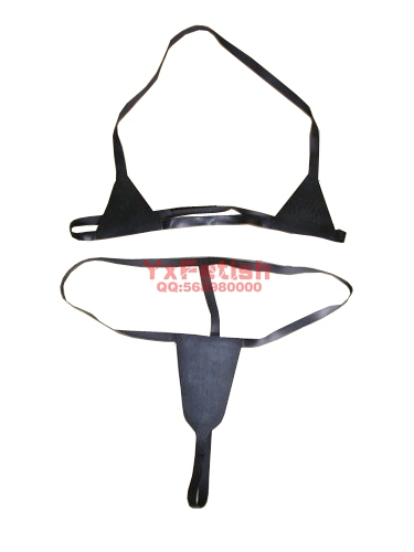 Ưu đãi đặc biệt miễn phí vận chuyển mới một lần tạo hình latex sexy bộ bikini bộ đồ bơi cao su bóng căng da - Bikinis