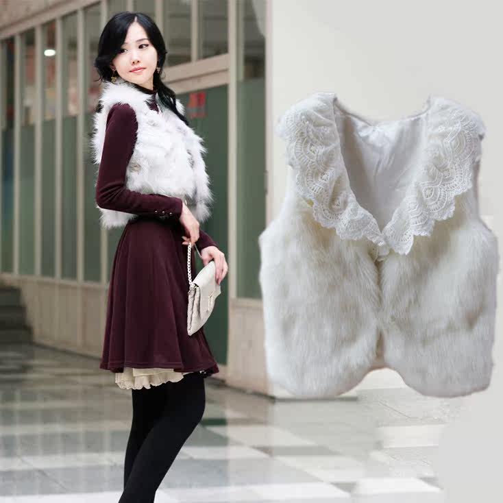 裘皮服装服饰精品时尚<em>皮毛一体</em>滩羊坎肩背芯女