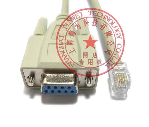 定做rj11转db9公 rj11转rs232 rj11转9针 rj11转串口连接线