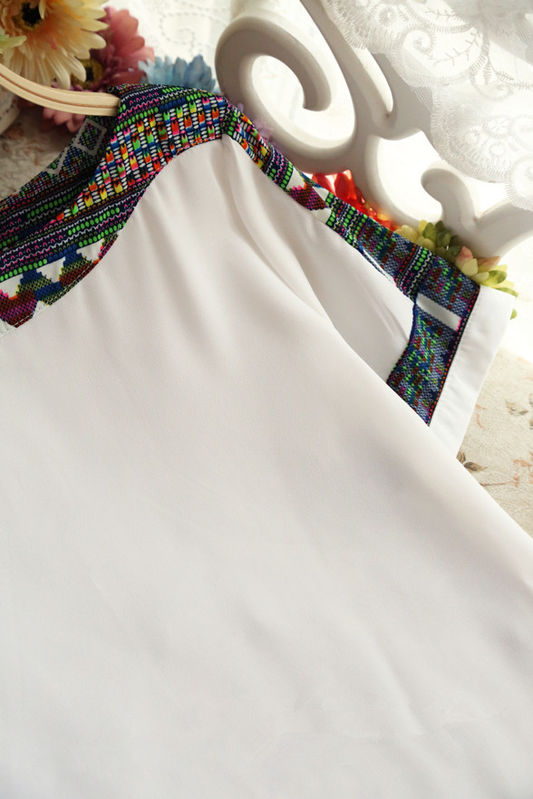 批发采购连衣裙-2014韩版 名族风雪纺长裙 碎