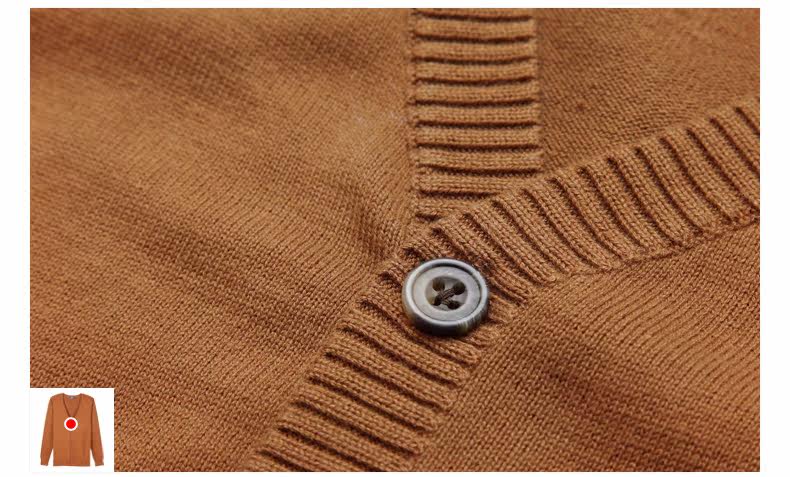 以纯A21 秋装 2014男装休闲韩版修身<em>开衫V领</em>