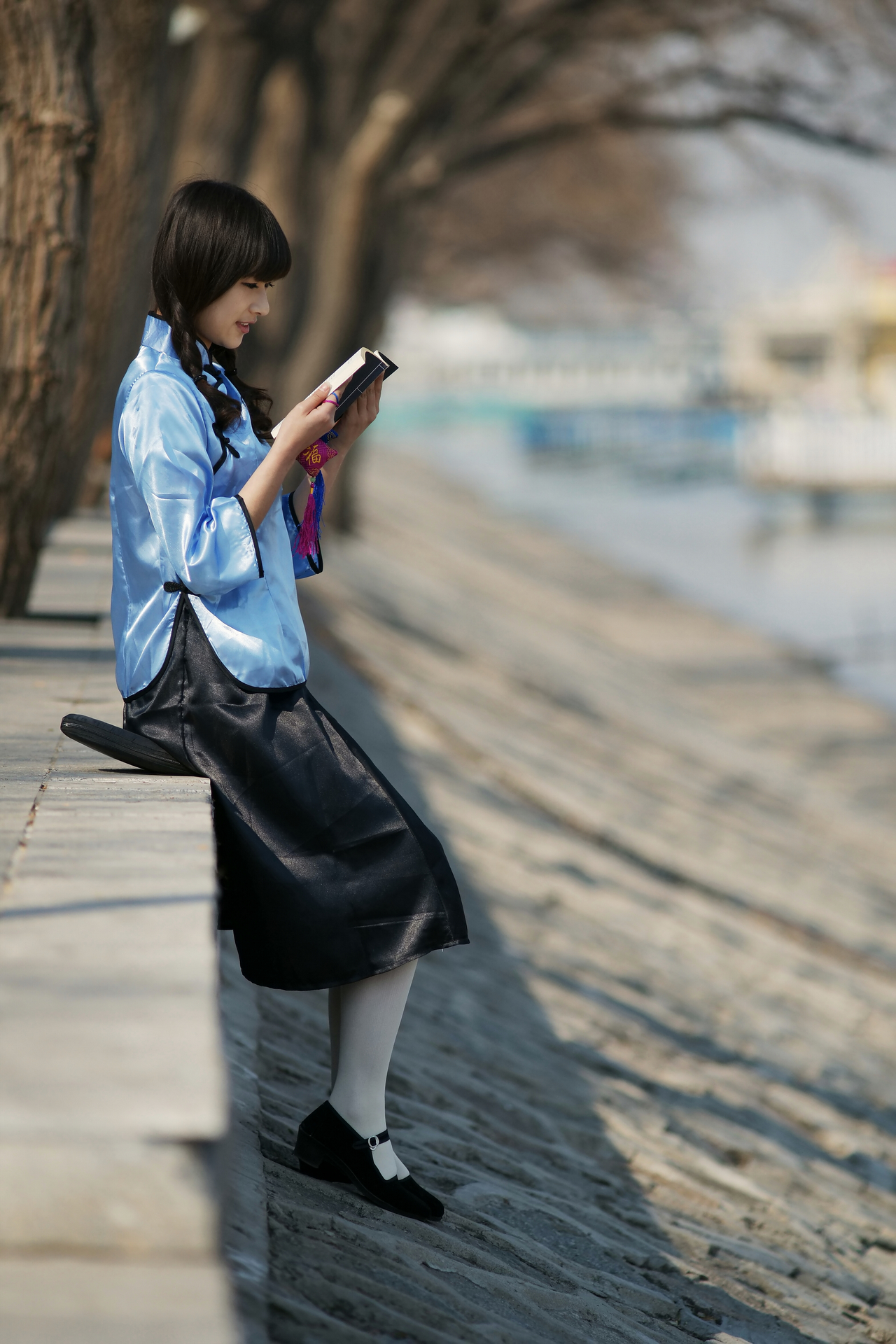 校服毕业服合唱演出服 棉民国服装 五四青年装 民国女学生装 女装