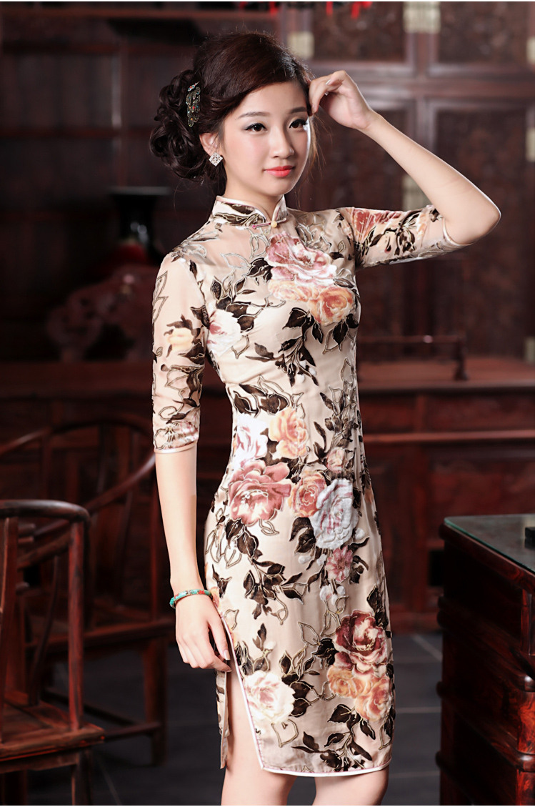 One of such land, brachial Fong Chau 2015 spring new Silk black flower lint-free cloth retro daily outfit QD 534 figure XXXL pictures, price, brand platters! Elections are good character, the national distribution, so why buy now enjoy more preferential! Health