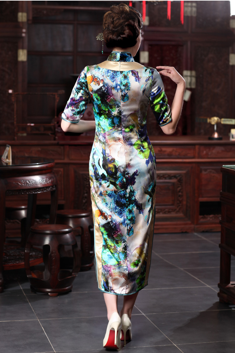 Love of birds shower curtain asafi spring 2015 new cheongsam dress retro elegant long Silk Cheongsam QD536 SUIT S picture, prices, brand platters! The elections are supplied in the national character of distribution, so action, buy now enjoy more preferential! As soon as possible.