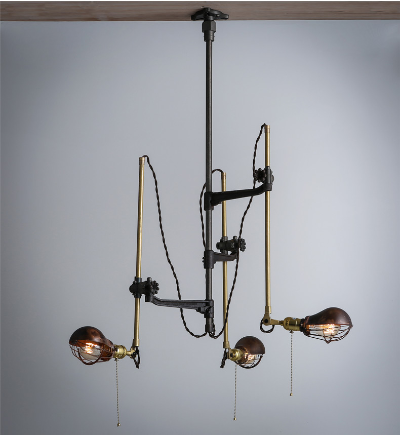 O.C. White Pharmacy Rotary Swing Arm Flushmount Ceiling Lamp Antique