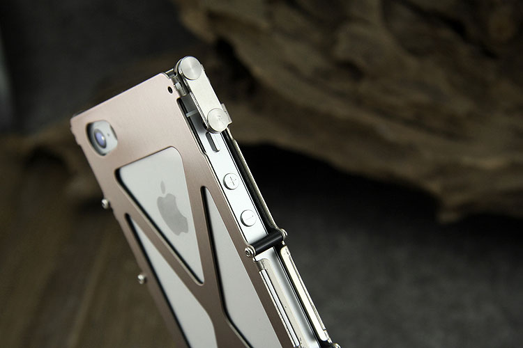 Armor King Metal Gear Dual View Windows Luxury Shockproof Stainless Steel 360° Flip Case Cover for Apple iPhone SE/5S/5
