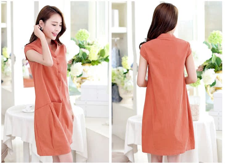 Robert Black, the Code women dresses 2015 summer new women round-collar short-sleeve solid color click the snap loose skirts 041,379 DA orange XXL pictures, price, brand platters! Elections are good character, the national distribution, so why buy now enjoy more preferential! Health