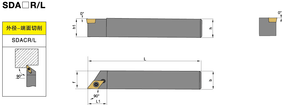 专业小车床数控刀具sdacr1212k07螺钉式20*20外圆刀杆偏角90度