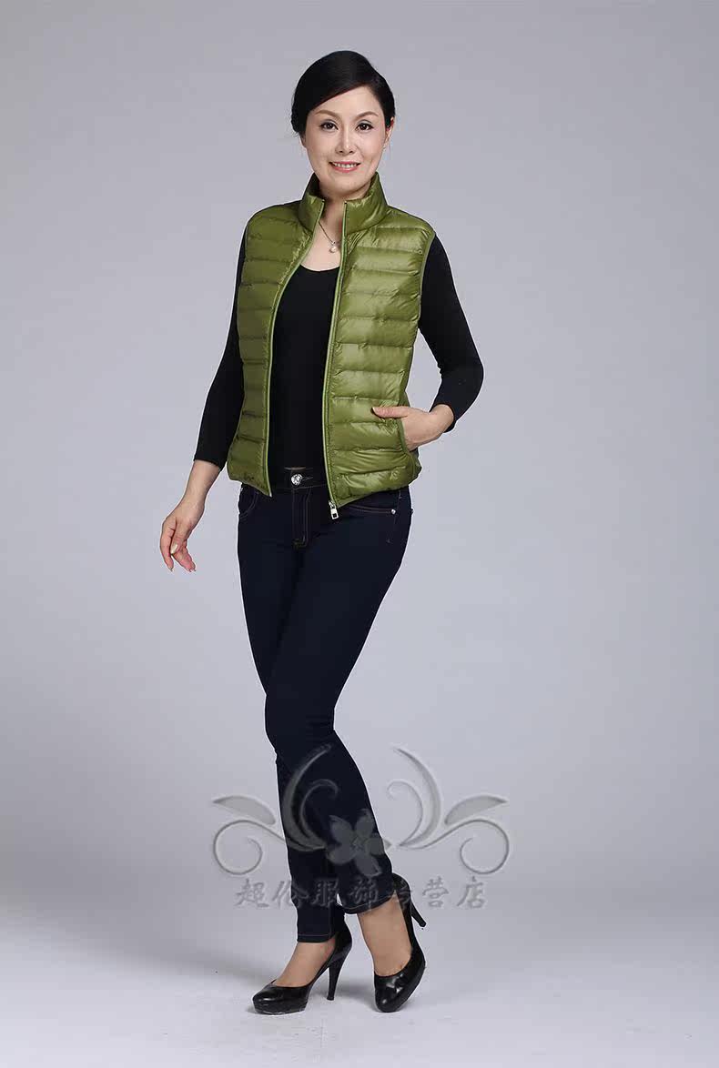 [天猫]<em>雅鹿</em>新款<em>羽绒服女士</em>短袖<em>马甲</em>气质修身白