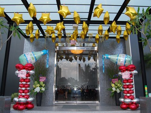 18寸五角星形铝膜气球金红银蓝玫红色 共7色 