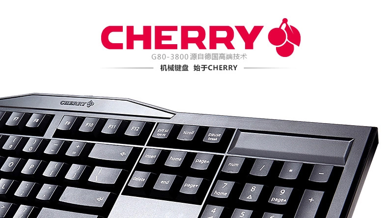 包邮送大礼 樱桃cherry g80-3800 k2.0机械键盘 黑轴青轴茶轴红轴