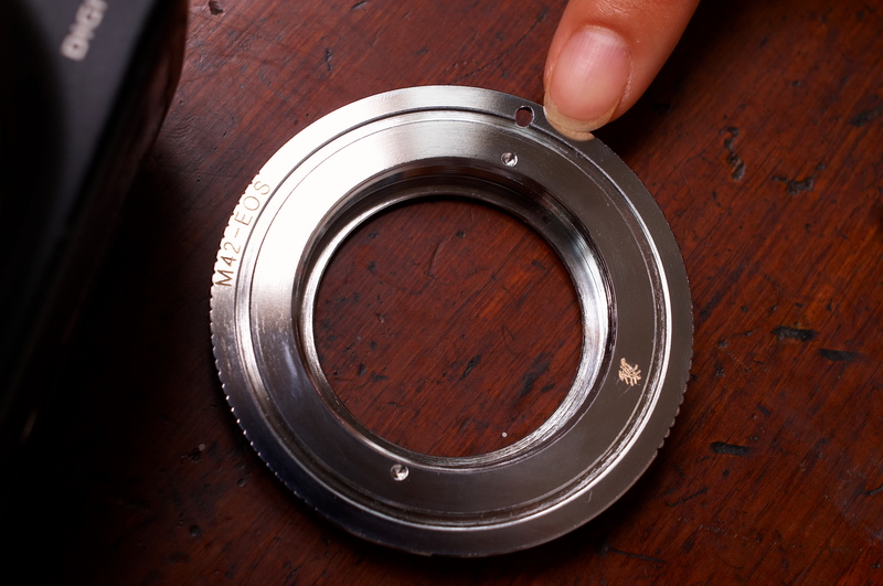 M42-EOS Screw mouth system film Digital camera Electronics focusing  Adapter ring = Black plating   compatible 5D3   6D